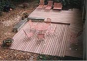Composite Deck with Lattice Skirting for Storage