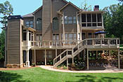 Kennesaw, GA - Custom porch with fireplace