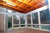 Roswell, GA - Shed porch with shelf ledge