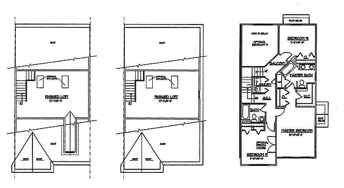Optional Third Floor Loft Floor Plan