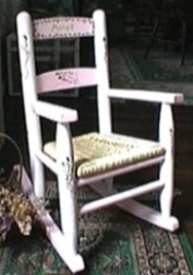 Hand Painted Rocking Chairs with Flower Designs