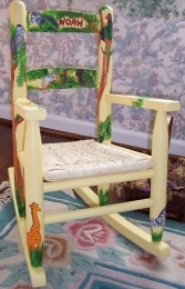 Hand Painted Rocking Chairs with Safari Designs